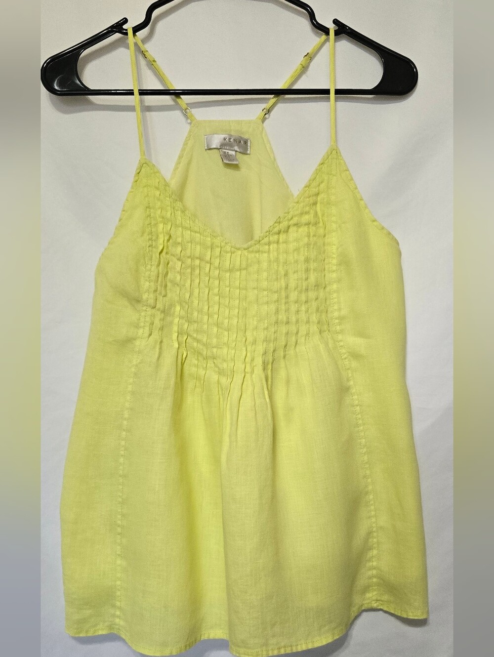 Kenar Pleated Cami Tank Top in a size US Medium 100% Cotton/Linen